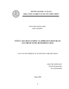 Nâng Cao Chất Lượng Và Thời Gian Bảo Quản Sản Phẩm Nước Bưởi Đóng Chai