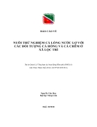 Nuôi thử nghiệm cá lồng nước lợ với các đối tượng cá hồng và cá chẽm ở Xã Lộc Trì