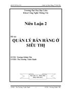 Niên Luận Quản Lý Bán Hàng Ở Siêu Thị