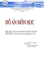 Đồ án QUẢN LÝ HOẠT ĐỘNG KINH DOANH CỦA CÔNG TY PHONG VŨ