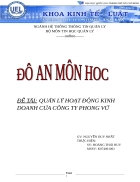 Đồ án QUẢN LÝ HOẠT ĐỘNG KINH DOANH CỦA CÔNG TY PHONG VŨ