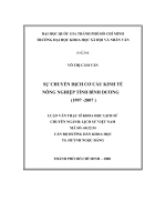 Sự chuyển dịch cơ cấu kinh tế nông nghiệp tỉnh Bình Dương 1997 2007