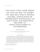 Áp dụng CNTT vào dạy học môn Hán Nôm