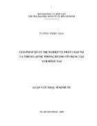 Giải pháp quản trị nghiệp vụ phân loại nợ và trích lập dự phòng rủi ro tín dụng tại VCB Đồng Nai