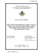 Phân tích tình hình huy động vốn và cho vay tại ngân hàng Phát triển nhà Đồng Bằng Sông Cửu Long chi nhánh Trà Vinh