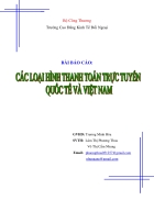 Các loại hình thanh toán trực tuyến quốc tế và việt nam