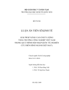 Giải pháp nâng cao chất lượng tăng trưởng Công nghiệp Việt Nam trong quá trình hội nhập quốc tế Nghiên cứu điển hình từ ngành dệt may Việt Nam