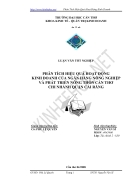 Phân tích hiệu quả hoạt động kinh doanh của ngân hàng Nông Nghiệp và Phát Triển Nông Thôn Cân Thơ Chi Nhánh Cái Răng