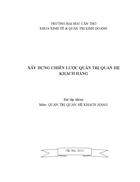 Xây dựng chiến lược Quản tri quan hệ khách hàng tại công ty Hồng Môn