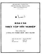 Báo cáo thực tập tại Công ty TNHH CBTP Đức Hạnh