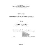 Tiểu luận Phân tích và Thiết kế thuật toán Luồng cực đại