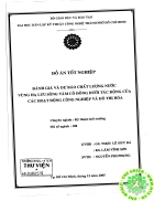 Đánh giá chất lượng nước vùng hạ lưu sông Vàm Cỏ dưới tác động của hoạt động công nghiệp và đô thị hóa