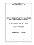Nghiên cứu cơ sở khoa học xác định một số biện pháp kỹ thuật lâm sinh phục hồi rừng thứ sinh nghèo tại huyện Chợ Đồn Bạch Thông tỉnh Bắc Kạn
