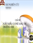 Xuất khẩu cà phê sang thị trường Anh