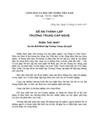 Đề án thành lập trường trung cấp nghề Hoà Bình