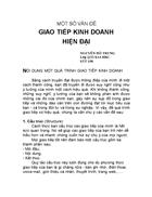 Giao tiếp kinh doanh hiện đại