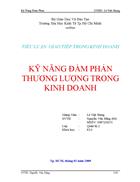 Kỹ năng đàm phán thương lựong trong kinh doanh