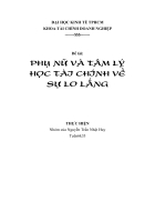 Phụ nữ và tâm lý học tài chính về sự lo lắng