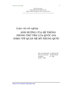 Ảnh hưởng của hệ thống tên lửa phòng thủ quốc gia tới quan hệ Mỹ Trung Quốc