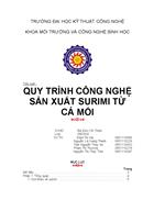 Quy trinh sản xuất suỉmi từ cá mối