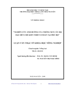 Nghiên cứu ảnh hưởng của trồng xen cây họ đậu đến chè kiến thiết cơ bản tại Phú Hộ