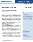 Báo cáo cập nhật tình hình vĩ mô Năm 2010 kết thúc nhẹ nhàng