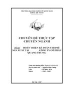 Hoàn thiện kế toán chi phí sản xuất tại Công ty Cổ phần Quang Trung