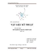 Tiểu luận vật liệu kỷ thuật về mũi khoan bàng thép gió