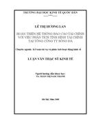 Hoàn thiện hệ thống báo cáo tài chính với việc phân tích tình hình tài chính tại Tổng Công Ty Sông Đà