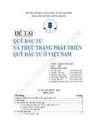 Quỹ đầu tư và thực trạng phát triển quỹ đầu tư tại Việt Nam