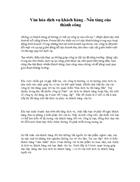 Văn hóa dịch vụ khách hàng Nền tảng của thành công