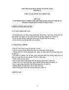 Giải pháp phát triển thị trường hàng hóa và dịch vụ trong thời kyd quá độ lên chủ nghĩa Xã hội ở Việt Nam