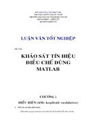 Đồ án thiết kế khảo sát tín hiệu dùng matlap