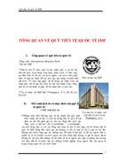 Tổng quan về quỹ tiền tệ quốc tế IMF