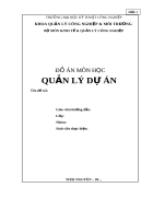 Đồ án môn học quản lý dự án