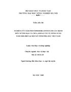 Nghiên cứu nấm Phytophthora infestans gây bệnh mốc sương hại cà chua khoai tây vụ đông xuân năm 2008 2009 tại một số tỉnh phía Bắc Việt Nam