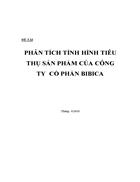 Phân tích tình hình tiêu thụ sản phẩm của Công ty cổ phần BIBICA