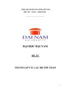 Thành lập câu lạc bộ thể thao
