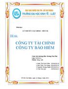 Công ty tài chính công ty bảo hiểm