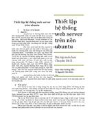 Thiết lập hệ thống web server trên nền Ubuntu