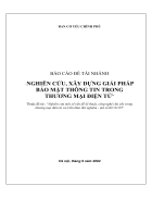 Nghiên cứu xây dựng giải pháp bảo mật thông tin trong thương mại điện tử