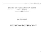 Phân tich thiết kế phần mềm quản lý khách sạn dhbkhn