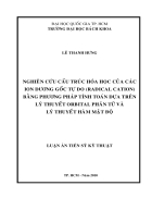 Nghiên cứu cấu trúc hóa học của các ion dương gốc tự do bằng phương pháp tính toán dựa trên lý thuyết robital phân tử và lý thuyết hàm mật độ