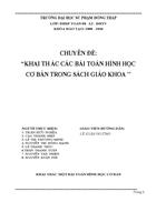 Khai th ác các bài toán hình học cơ bản trong sách giáo khoa