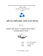 Thiết kế máy ủi trên máy kéo bánh xích t100