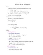 Một số bài giải mẫu đề thi ngân hàng