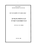 Áp dụng pháp luật ở Việt Nam hiện nay