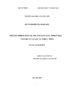 Trách nhiệm dân sự do tài sản gây thiệt hại Lý luận và thực tiễn