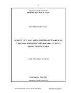 Nghiên cứu đặc điểm nhiễm khuẩn sơ sinh tại khoa Nhi Bệnh viện đa khoa Trung ương Thái Nguyên