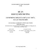 Bảo vệ môi trường cơ sở đóng mới sữa chữa tàu thủy sà lan Thanh Hiểu